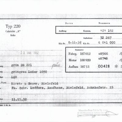 Mercedes Benz 220 (#10)